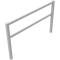 Stationary access barriers | welded | with top and quarter-bent bar | hot-dip galvanized | total width: 2000 mm